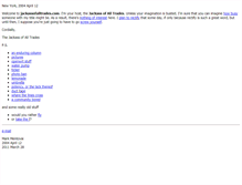 Tablet Screenshot of jackassofalltrades.com